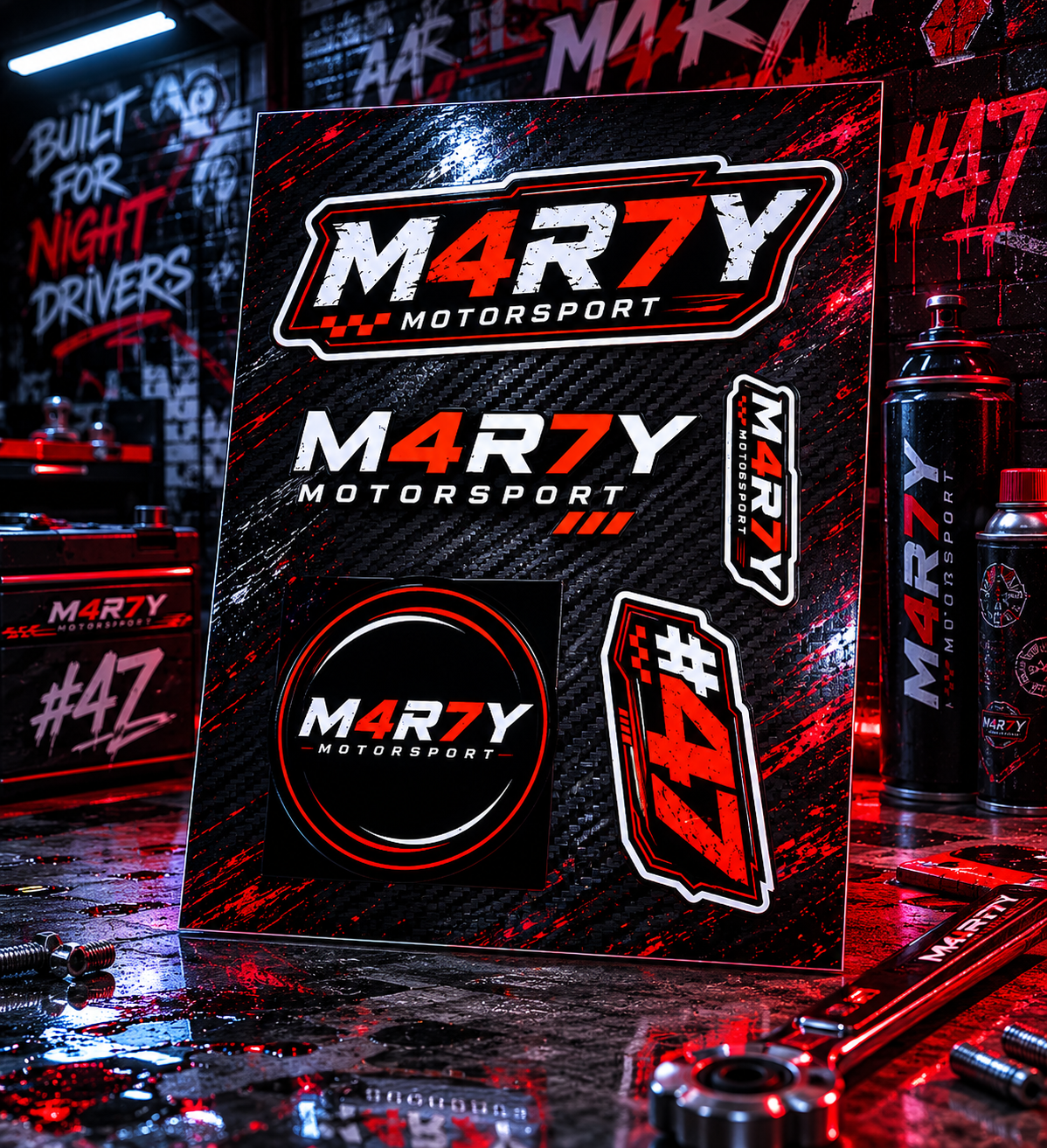 M4R7Y Motorsport Garage Decal Pack