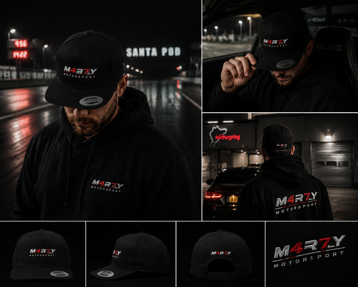 M4R7Y Snapback Cap – Black