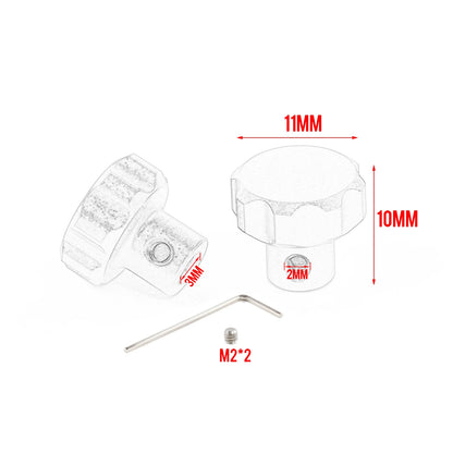 Aluminium Sim Wheel Rotary Knobs for Sim Racing Button Boxes (24mm / 6.1mm Hole)