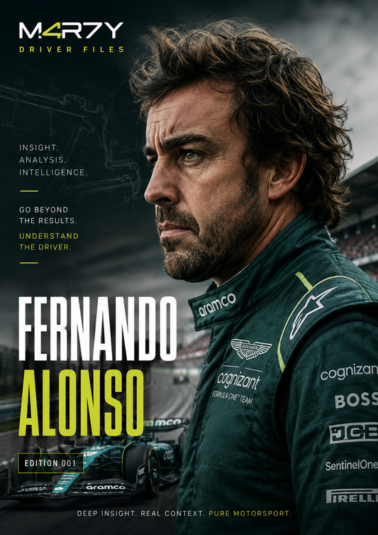 M4R7Y Driver Files — Edition 001: Fernando Alonso — COMING SOON